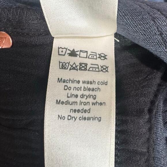 7 for All Mankind Tailorless Dojo Flare Jeans Denim in Black Rose Size 33 NWT - Picture 8 of 13